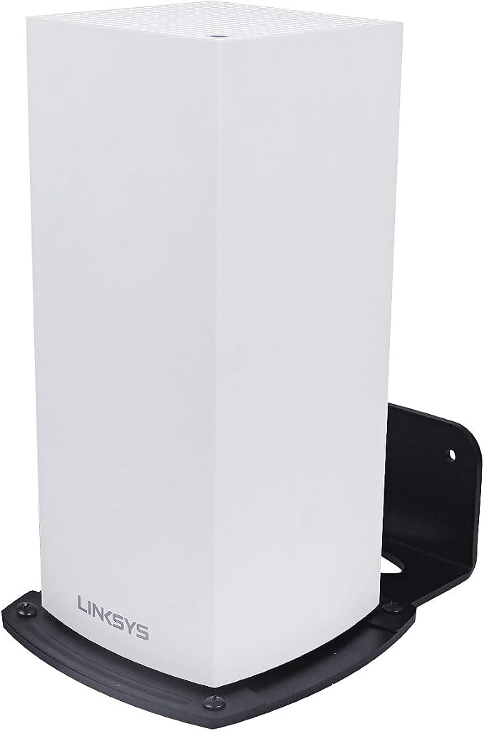 HOLACA Wall Mount Holder for Linksys Velop WiFi 6 Mesh Router MX5 Velop Ax MX4200, Bracket Hanger Stand Compatible with WiFi System for Whole Home Network(1 Pack)