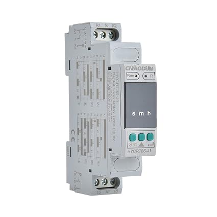 CNAODUN Cyclic Time Delay Relay Digital Display HYCRT8S-J1 AC/DC 24-240V Button Adjustment Cycle Time Relay DIN Rail Mount Type