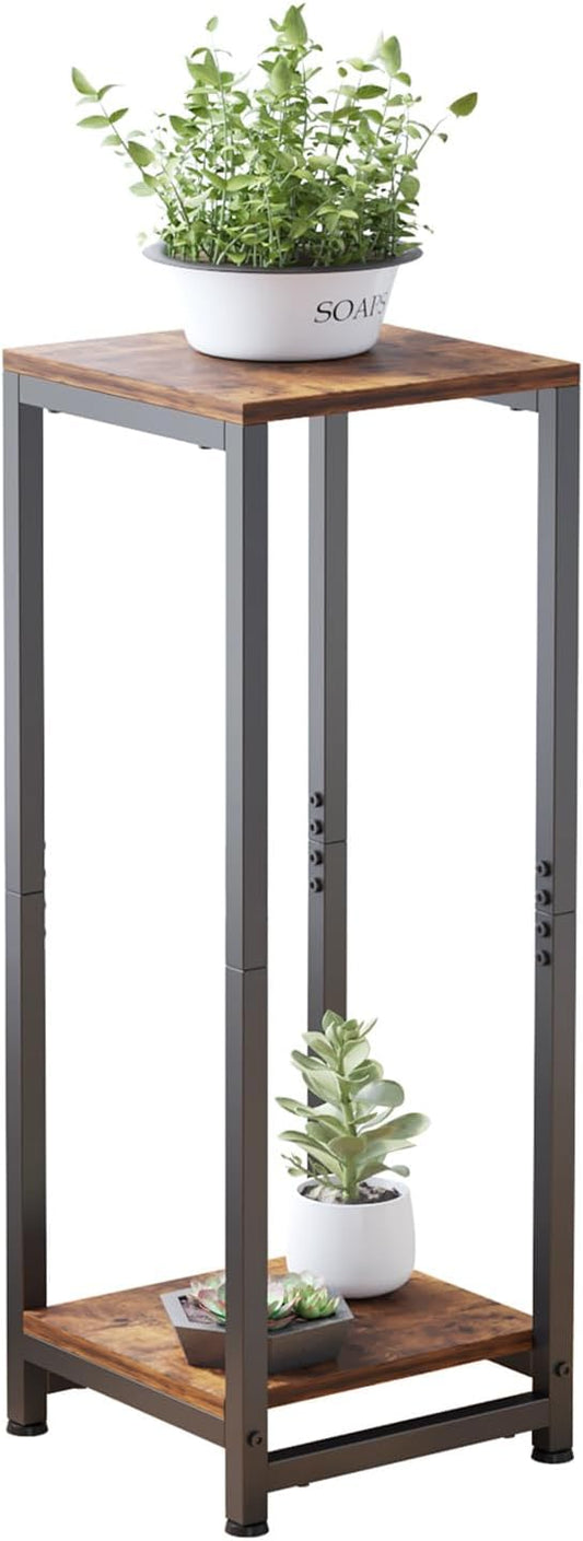 2-Tier Tall Plant Stand Indoor, Corner Plant Stands for Indoor Plants Multiple, Multi-Functional Small Side Table for Living Room, Bedroom, Balcony
