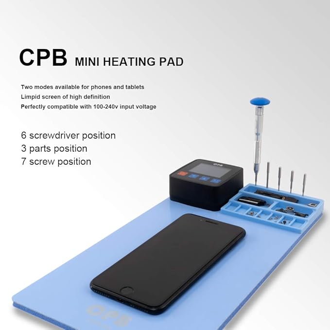 CPB Heating Pad Compatible with iPad mini Phone Smartphone LCD Screen Separator Machine Repair Tools Heat Plate