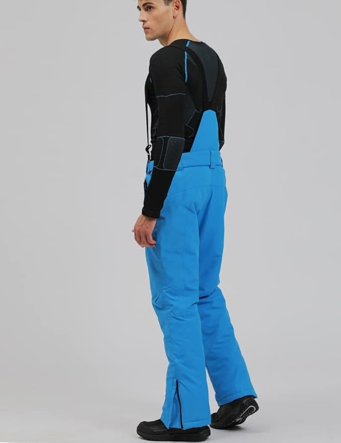 YEEFINE Men's Waterproof Snow Ski Pants Insulated Warm Winter Outdoor Snowboard Bibs with Suspenders