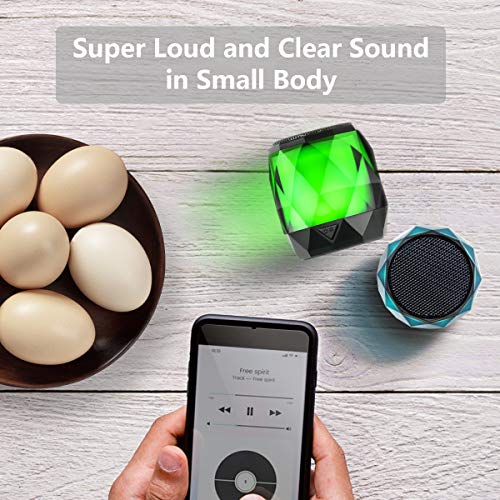 LFS Portable Mini Bluetooth Speaker with 7 Color Lights, TWS Stereo Pairing