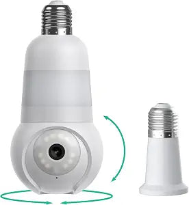 Luna Light Bulb Security Camera Wireless Outdoor Indoor, 2K 360° Pan Tilt