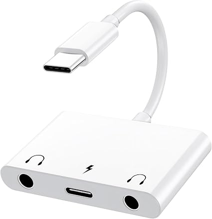 3 in 1 Headphone Adapter for iPad, Headphone Splitter for 2 Headphones