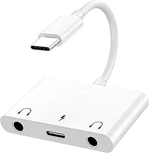 3 in 1 Headphone Adapter for iPad, Headphone Splitter for 2 Headphones
