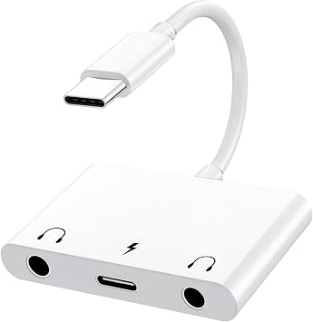 3 in 1 Headphone Adapter for iPad, Headphone Splitter for 2 Headphones