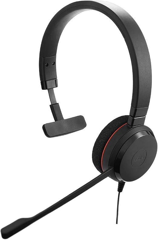 Jabra Evolve 20 UC Mono Wired Headset/Music Headphones (Renewed)