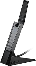 MSI AX1800 WiFi 6 Dual-Band USB Adapter - WLAN up to 1800 Mbps (5GHz, 2.4GHz Wireless), USB 3.2 Gen 1 Type-A, MU-MIMO, Adjustable Antenna, Beamforming, WPA3 - Wired Bracket Included - Image 1