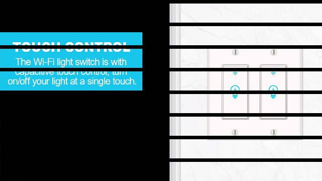 Smart Light Switch, Alexa Smart Double Switch, Smart Light Switch 2 Gang with Timing Schedule and Remote Control, Neutral Wire Needed, Compatible with Alexa and Google Home, Single Pole (2Pack)