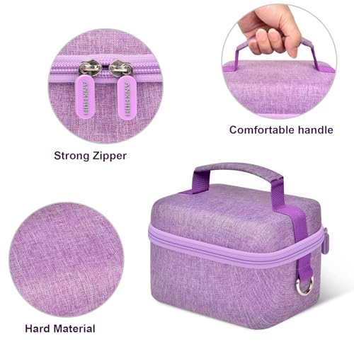 ANKHOH Vlogging Camera Case for Duluvulu/for Zostuic/for YIGLLO/for Gavonde/for Canon/for Kodak Pixpro Digital 4K 5K Camera Carrying Travel Bag for SD Cards, Accessories(Box Only)(Purple)