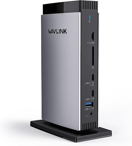 WAVLINK Displaylink Docking Station 3 Monitors with for MacBook M1/-M5 Windows, Displaylink Dock with 3X HDMI or 2X DisplayPort, 130WPD,5 USB Ports, Ethernet, Audio, SD/TF - Image 4