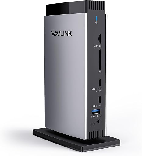 WAVLINK Displaylink Docking Station 3 Monitors with for MacBook M1/-M5 Windows, Displaylink Dock with 3X HDMI or 2X DisplayPort, 130WPD,5 USB Ports, Ethernet, Audio, SD/TF - Image 5