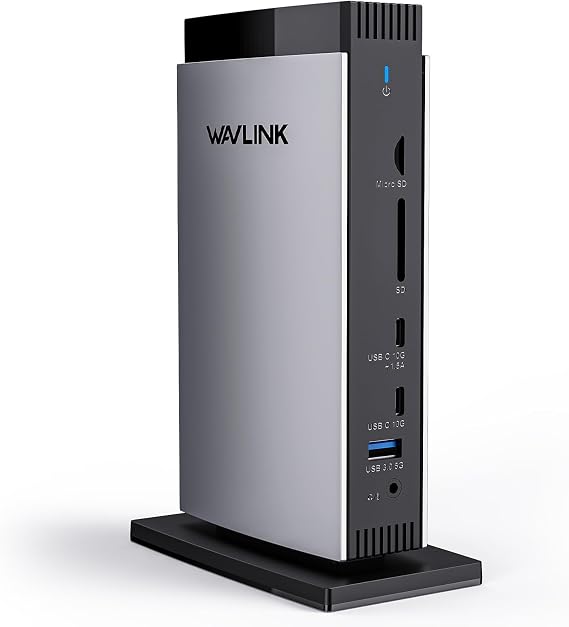 WAVLINK Displaylink Docking Station 3 Monitors with for MacBook M1/-M5 Windows, Displaylink Dock with 3X HDMI or 2X DisplayPort, 130WPD,5 USB Ports, Ethernet, Audio, SD/TF - Image 7