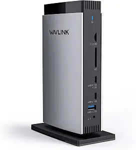 WAVLINK Displaylink Docking Station 3 Monitors with for MacBook M1/-M5 Windows, Displaylink Dock with 3X HDMI or 2X DisplayPort, 130WPD,5 USB Ports, Ethernet, Audio, SD/TF - Image 1
