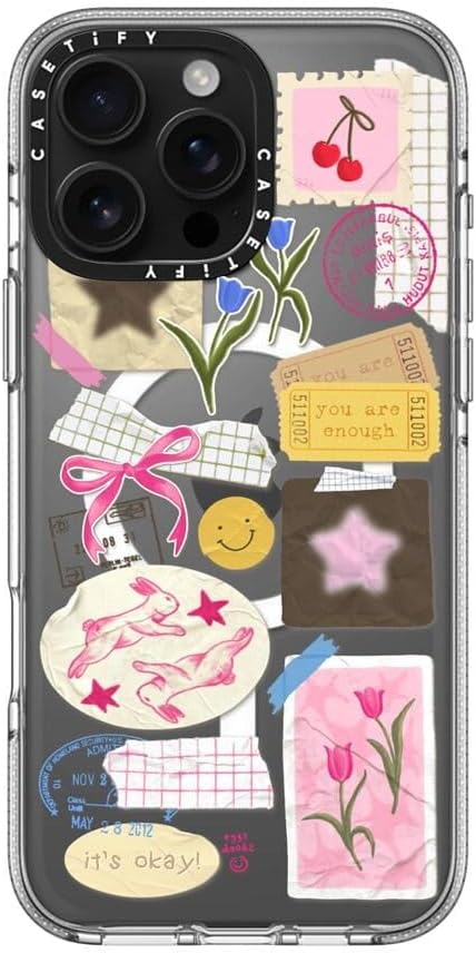 CASETiFY Clear iPhone 16 Pro Max Case [Not Yellowing / 6.6 ft. 3X Military Grade Drop Protection/Magsafe] - You are Stars Collage - Clear