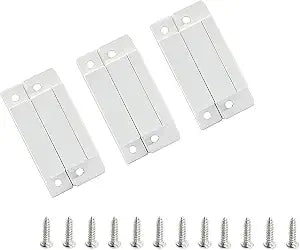 MC-31 NC Surface Mount Wired Security Window Door Contact Sensor Alarm Magnetic Reed Switch, for Home Security and Burglar Alarm Systems, Sets of 3, White