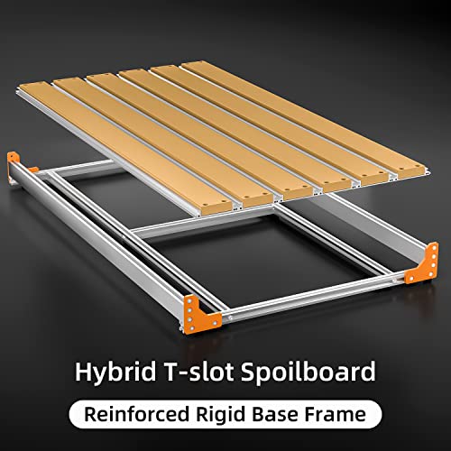 FoxAlien 4080 Y-axis Extension Kit for Masuter Pro, with Upgraded T-slot Hybrid Spoilboard CNC Router Machine Working Area Extend (15.75" x 31.5", X-Y)