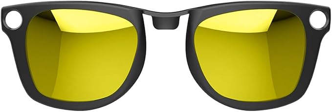 Polarized Clip for Ray-Ban Meta Wayfarer & Gen 2 (RW4006/RW4012, M Size, 50-22), Discoloration Clip for Meta Wayfarer Gen 2 UV Protection, Smart Glasses Color Changing Clip Set (Yellow)