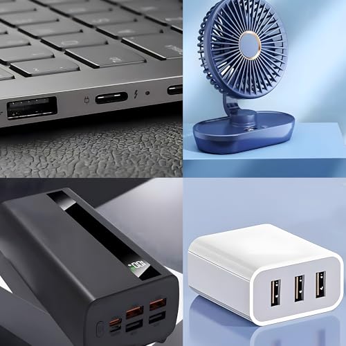 USB 2.0 to Bare Wire Cable,USB Type A Male Plug to 2 Pin Open End Bare Wire Pigtail Power Cord,24AWG 5V 2.5A 2 Cores Power Extension Cable for LED Strips, DIY Projects Electronics Repair-0.3M (5 PCS)