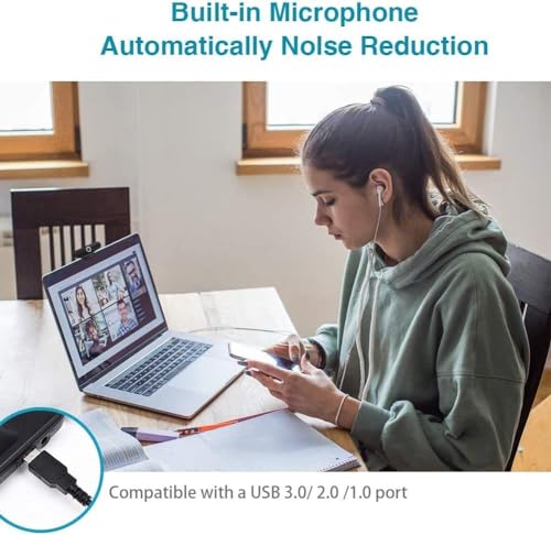 4K Webcam, HD Webcam 8MP- Laptop PC Desktop Computer | Computer Access - Image 5