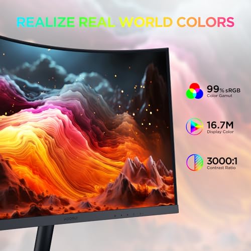 KOORUI 27 Inch Curved Computer Monitor, FHD 144Hz VA 1500R Office Monitor - Image 4
