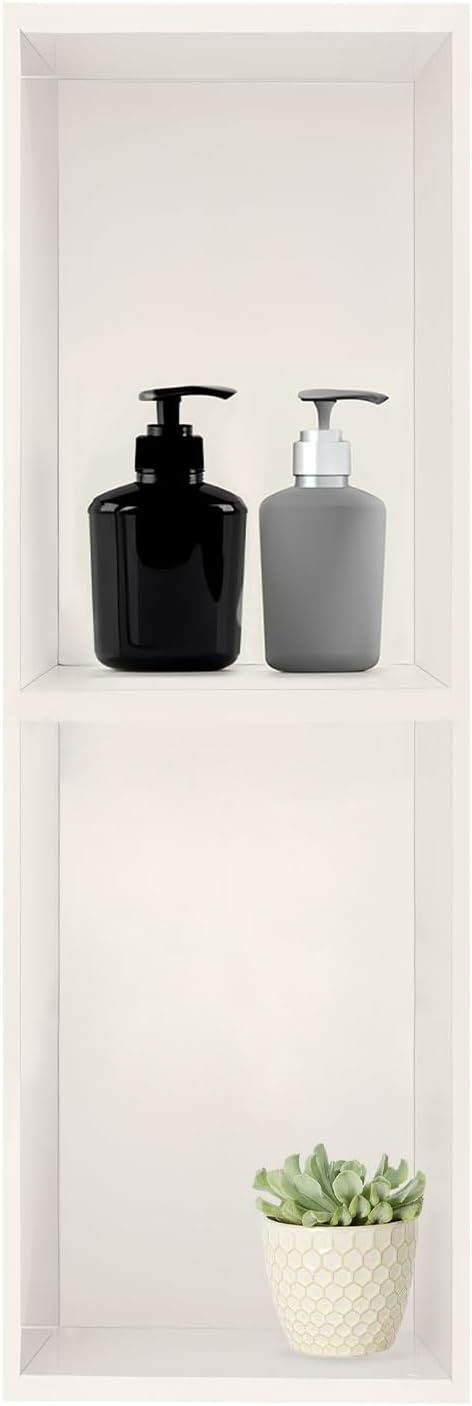 Shower Niche, Stainless Steel Elegant Bathroom Niche, No Tile Needed Recessed Shower Shelf Organizer for Storage