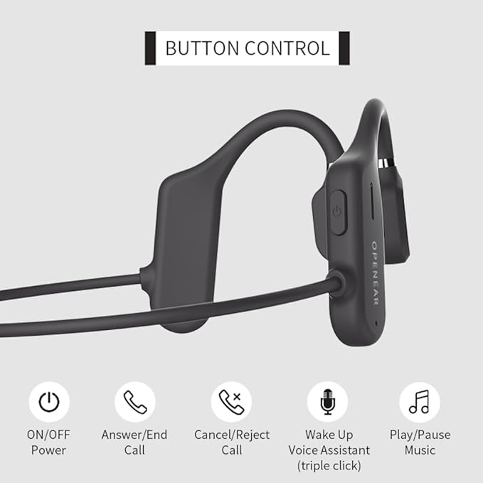 Open Ear Headphones with mic Bluetooth 5.0 for Sport Running Jogging Cycling Hiking with Long Battery Life Lightweight and Comfortable