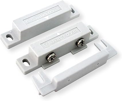 Seco-Larm SM-300Q/W Screw-Terminal Surface-Mount N.O. Magnetic Contact, White; 1/2" Gap; ABS Case; Gold Plated Contacts; UL Listed; Reliable Security Door/Window Sensor