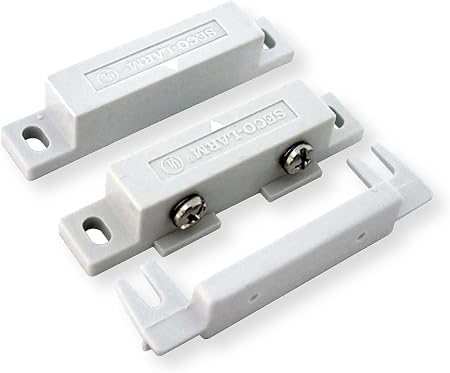 Seco-Larm SM-300Q/W Screw-Terminal Surface-Mount N.O. Magnetic Contact, White; 1/2" Gap; ABS Case; Gold Plated Contacts; UL Listed; Reliable Security Door/Window Sensor
