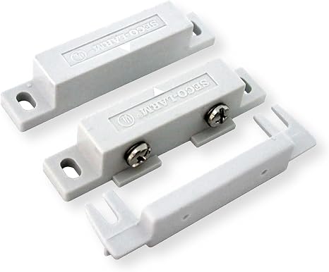Seco-Larm SM-300Q/W Screw-Terminal Surface-Mount N.O. Magnetic Contact, White; 1/2" Gap; ABS Case; Gold Plated Contacts; UL Listed; Reliable Security Door/Window Sensor