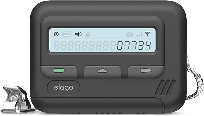 elago Pager Case Compatible with AirPods Pro 2nd Generation Case Cover, Compatible with AirPods Pro 2 Case, Chain Strap Included, Shock Resistant, Full Protection, for Men, for Women (Black)