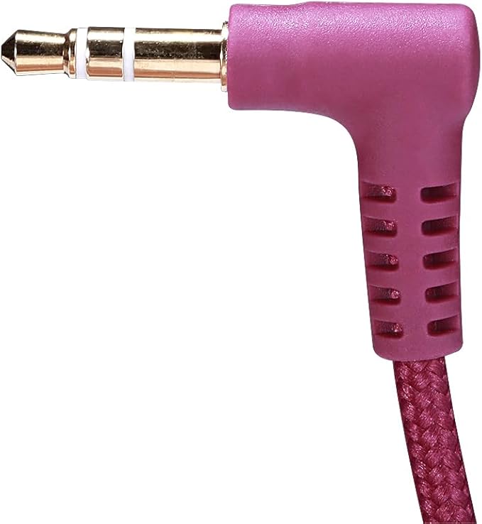 noot products Kids Headphones K33 Foldable Stereo Tangle-Free 5ft Long Cord 3.5mm Jack Plug in Wired On-Ear Headset for Children/Teens/Boys/Girls/ipad/School/Kindle/Travel/Plane/Tablet (Plum)