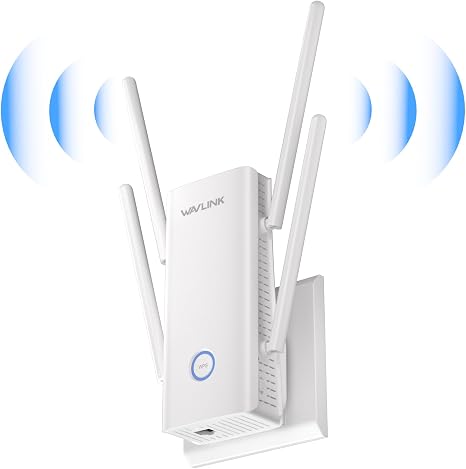 WAVLINK AX3000 WiFi Extender - Internet WiFi 6 Extender with 5 High-Gain Antennas & Beamforming, Dual Band Whole Home Coverage, One Gigabit Port, Repeater/AP/Router Mode
