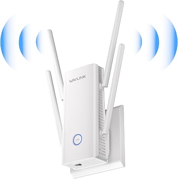 WAVLINK AX3000 WiFi Extender - Internet WiFi 6 Extender with 5 High-Gain Antennas & Beamforming, Dual Band Whole Home Coverage, One Gigabit Port, Repeater/AP/Router Mode