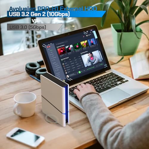 Avolusion PRO-H1 Series 3TB 7200RPM USB 3.2 Gen2 (10Gbps) External Hard Drive (for Windows or MacOS Desktop PC/Laptop)
