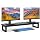 YAOHUOO Dual Monitor Stand Riser, 39Inch Large Monitor Stands for 2 Monitors, Computer Monitor Stand, Wooden Desktop Oraganizer Shelf for Office Desk Computer,Laptop,TV