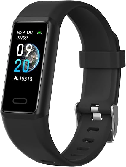 Fitness Tracker Pedometer Watch with Heart Rate Monitor for Men Women