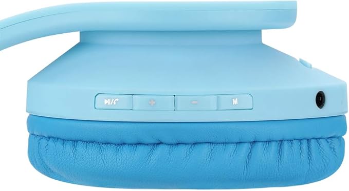 PowerLocus Kids Headphones Over-Ear, Bluetooth Wireless Headphones for Kids,with Microphone, Safe 85DB Volume Limited, Foldable with Carry Case, Audio Cable, Micro SD mode for Online Classes,PC,Phones