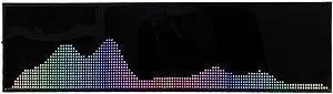 LED Music Spectrum Display Analyzer, RGB Audio Level Indicator Switchable Digital Clock - 36 Display Styles - Voice Control + Line Control for Car, Studio
