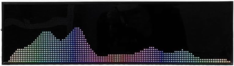 LED Music Spectrum Display Analyzer, RGB Audio Level Indicator Switchable Digital Clock - 36 Display Styles - Voice Control + Line Control for Car, Studio - Image 1