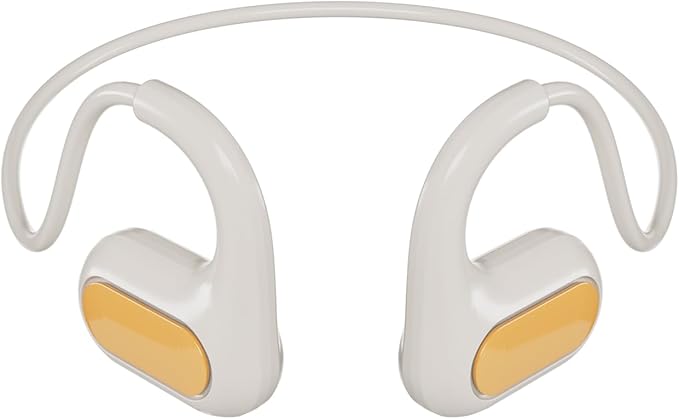 85dB Volume-Limited Kids Headphones, Wireless Bluetooth 5.2 Open-Ear Air Conduction Headphones, Lightweight Stereo Sound with Mic, 10H Playtime, USB Charging, Safe for School, Travel & Outdoor - White