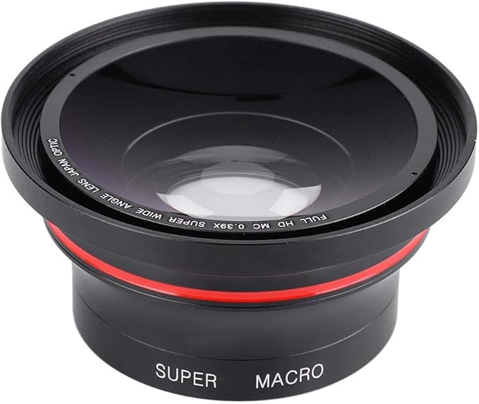 Cell Phone Camera Lens Attachment, Macro Lens 0.39X Super Wide Angle Lens with 37mm Phone Clip for DV Cameras Mobile Phones