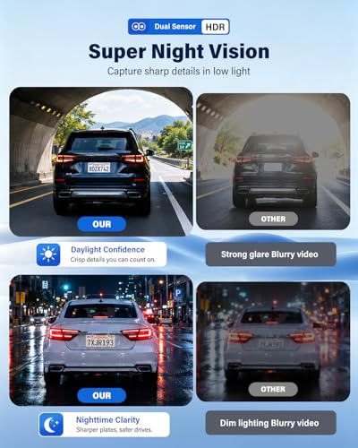 3 Channel Dash Cam, 4K+2.5K+2.5K, WiFi GPS, for Rideshare and Taxi