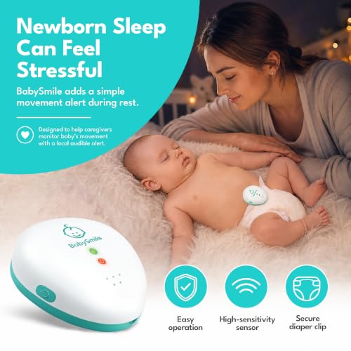 BabySmile Baby Movement Monitor for Newborn Sleep, Diaper Clip