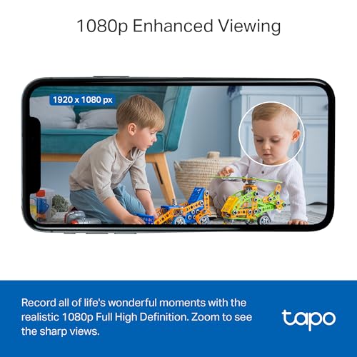Tapo 1080P Indoor Security Camera, Baby Monitor, Dog Camera, C100(4-Pack)