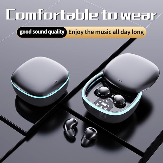 Sleep Ear Buds, True Wireless Earbuds, 2025 Ultra-Mini Bluetooth 5.4 Earbuds for Side Sleepers, Hi-Fi Stereo 3D Bass Noise Cancelling Bluetooth Headphones, Comfortable Invisible-White