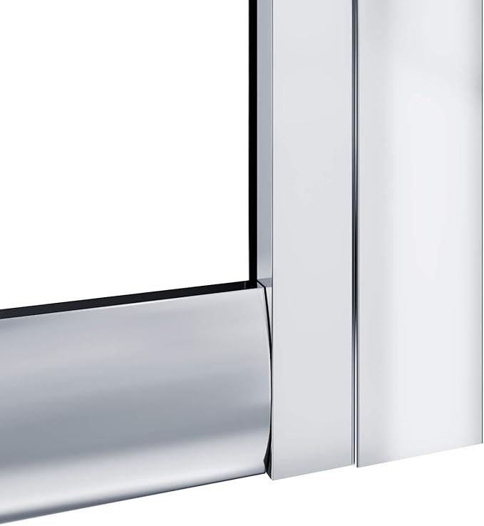 ELEGANT Corner Shower Enclosure For Bathroom 36 in.D x 36 in. W x 72 in. H, Double Sliding Shower Door with 1/4 in. Clear Glass, Chrome Finish (Shower Base Not Included)