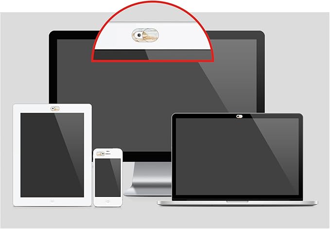 TENOC Webcam Cover, Camera Privacy Cover Slide for Laptop/Cell Phone/iPad/PC/Tablet, Protect Your Privacy and Security, 5 Pcs, Marble