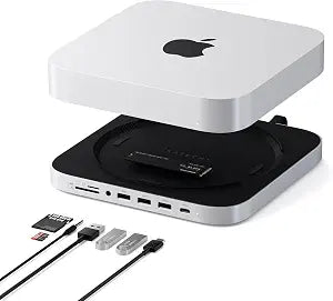 Satechi Mac Studio M5 Hub & Stand with NVMe SSD Enclosure, Silver