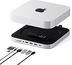 Satechi Mac Studio M5 Hub & Stand with NVMe SSD Enclosure, Silver - Image 1